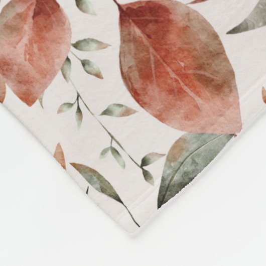 Personalisierte Fall Farbige Blätter Grün Orange R Fleecedecke (Ecke)