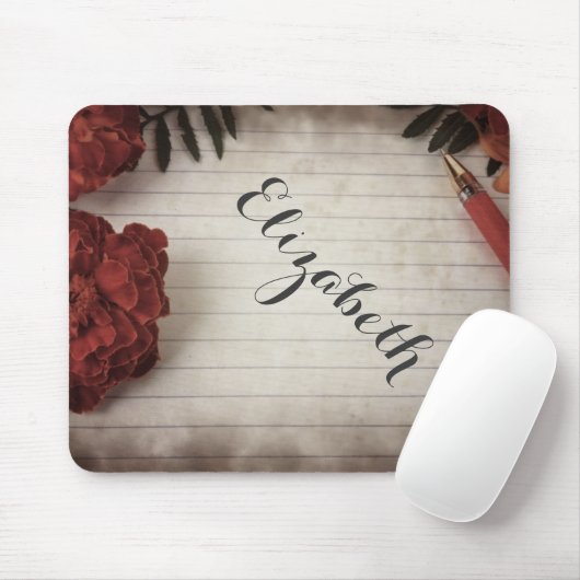 Personalisierte Fall Floral Design mit Stift und P Mousepad (Mit Mouse)