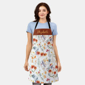 Personalisierte Fall Wasserfarben Garten All-Over- Schürze (Getragen)