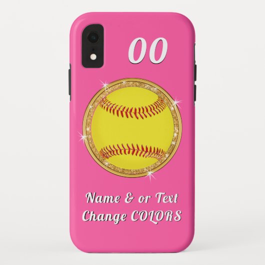 Personalisierte Fälle von Softball-Telefonen, von Case-Mate iPhone Hülle (Rückseite)