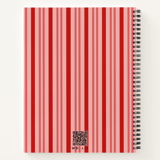 Personalisierte Fallende Blätter, Red Fence Journa Notizblock (Rückseite)