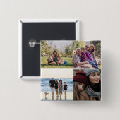 Personalisierte Familie 4 Foto Button (Vorne & Hinten)