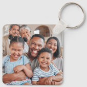 Personalisierte Familie Doppelseitiges Zwei-Foto Schlüsselanhänger (Rückseite)