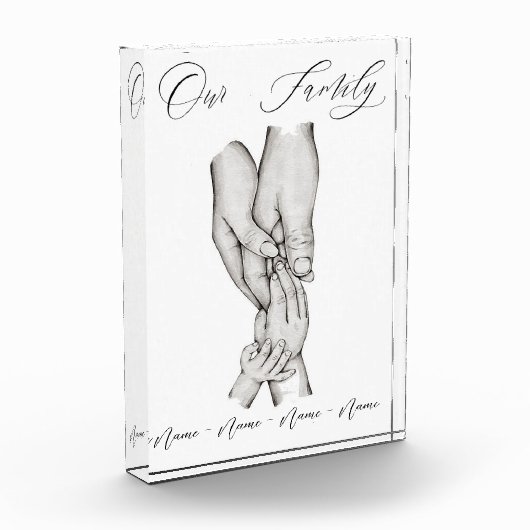 Personalisierte Familie Fotoblock (Links)