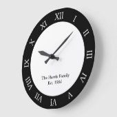 Personalisierte Familie Große Wanduhr (Winkel)