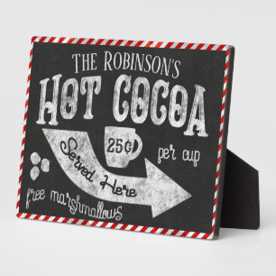 Personalisierte Familie - Hot-Cocoa-Bar Fotoplatte