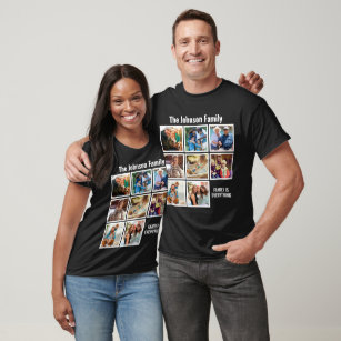 Personalisierte Familie ist alles FotoCollage T-Shirt
