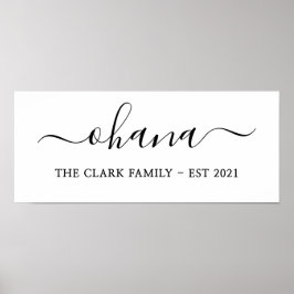 personalisierte Familie ohana moderne minimalistis Poster