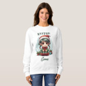 Personalisierte Familie passt Weihnachtself Sweatshirt (Vorne ganz)