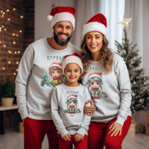 Personalisierte Familie passt Weihnachtself