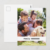 Personalisierte Familie Postkarte (Vorne/Hinten)
