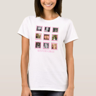 Personalisierte Familie: Rosa Rahmen: Bildhemd T-Shirt