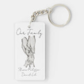 Personalisierte Familie Schlüsselanhänger (Rückseite)