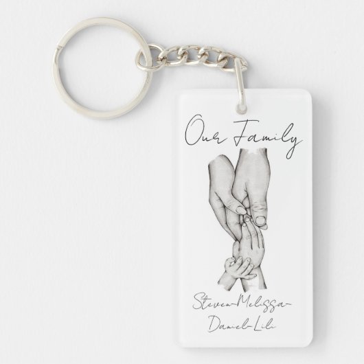 Personalisierte Familie Schlüsselanhänger (Vorderseite)