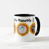 Personalisierte Familie Sonnenblumen Foto/Text-Tas Tasse (VorderseiteRechts)