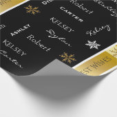 Personalisierte Familie von 5 eleganten Weihnachts Geschenkpapier (Ecke)