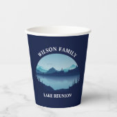 Personalisierte Familie Wiedersehen Blue Lake Vaca Pappbecher (Vorderseite)