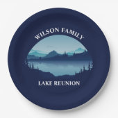 Personalisierte Familie Wiedersehen Blue Lake Vaca Pappteller (Vorderseite)