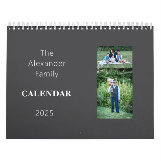 Personalisierte Familie Zwei Bilder pro Seite Kalender (Titelbild)