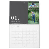 Personalisierte Familie Zwei Bilder pro Seite Kalender (Jan 2026)