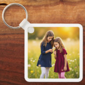 Personalisierte Familie Zwei Foto doppelseitig Schlüsselanhänger (Vorderseite)
