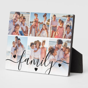 Personalisierte Familien-Foto-Collage Fotoplatte