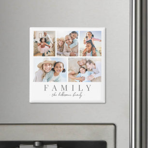 Personalisierte Familien-Foto-Collage Magnet