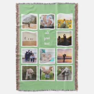 Personalisierte Familien-Foto-Collage mit 11 Fotos Decke