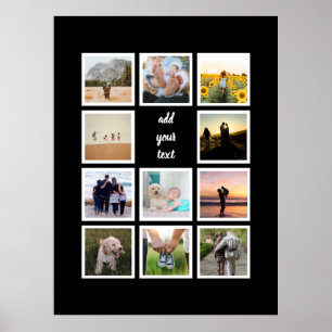 Personalisierte Familien-Foto-Collage mit 11 Fotos Poster