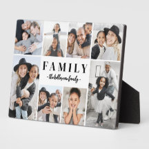 Personalisierte Familien-Foto-Collage mit Namen