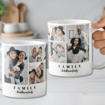 Personalisierte Familien-Foto-Collage mit Namen