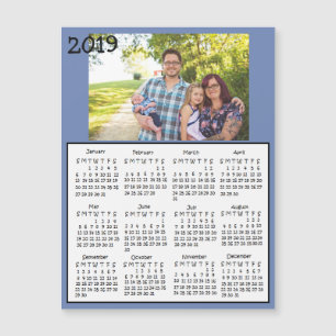 Personalisierte Familien-Foto-Magnet-Kalender 2019 Magnetkarte