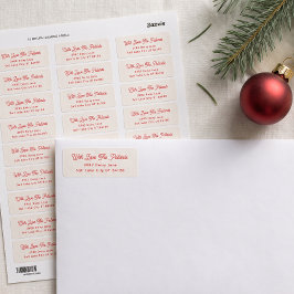 Personalisierte Familien-Weihnachts-Rücksendeadres