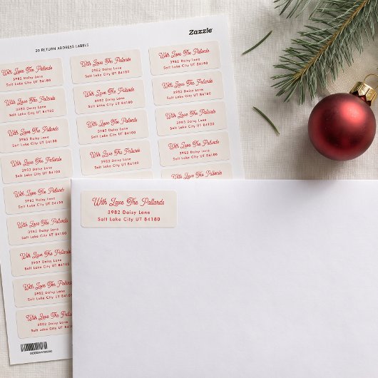 Personalisierte Familien-Weihnachts-Rücksendeadres