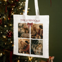 Personalisierte Familien-Weihnachtsfotos-Tasche