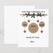 Personalisierte Familien-Weihnachtskarte (Vorne/Hinten)