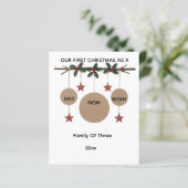 Personalisierte Familien-Weihnachtskarte (Stehend Vorderseite)