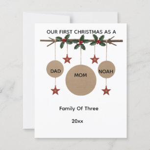 Personalisierte Familien-Weihnachtskarte