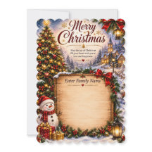 Personalisierte Familien-Weihnachtskarte