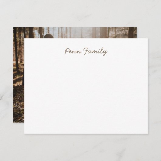 Personalisierte Familienarbeit Mitteilungskarte (Vorne/Hinten)