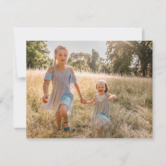 Personalisierte Familienarbeit Mitteilungskarte (Rückseite)