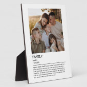 Personalisierte Familiendefinitionsklauseln Fotoplatte (Seite)