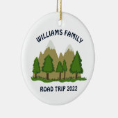 Personalisierte Familienfahrt Keramik Ornament (Rechts)