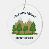 Personalisierte Familienfahrt Keramik Ornament (Links)