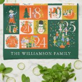 Personalisierte Familienfeier Weihnachten Geschirrtuch (Gefaltet)