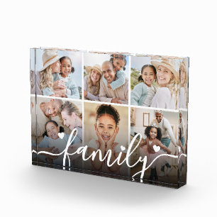 Personalisierte Familienfoto-Collage aus Acryl Fotoblock