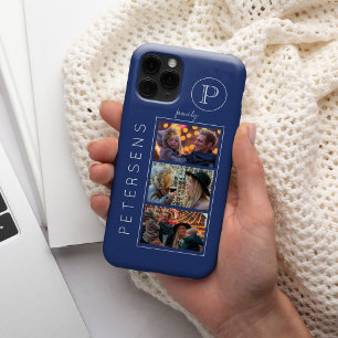Personalisierte Familienfoto-Collage Monogramm Case-Mate iPhone 14 Plus Hülle