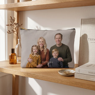 Personalisierte Familienfoto-Reißverschlusstasche Zubehörtasche