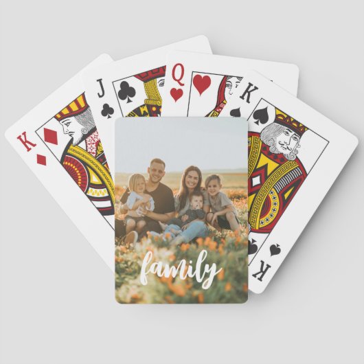 Personalisierte Familienfoto-Spielkarten | Individ Spielkarten (Rückseite)