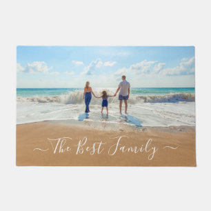 Personalisierte Familienfoto-Türmatte Beste Famili Fußmatte